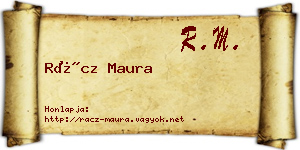 Rácz Maura névjegykártya